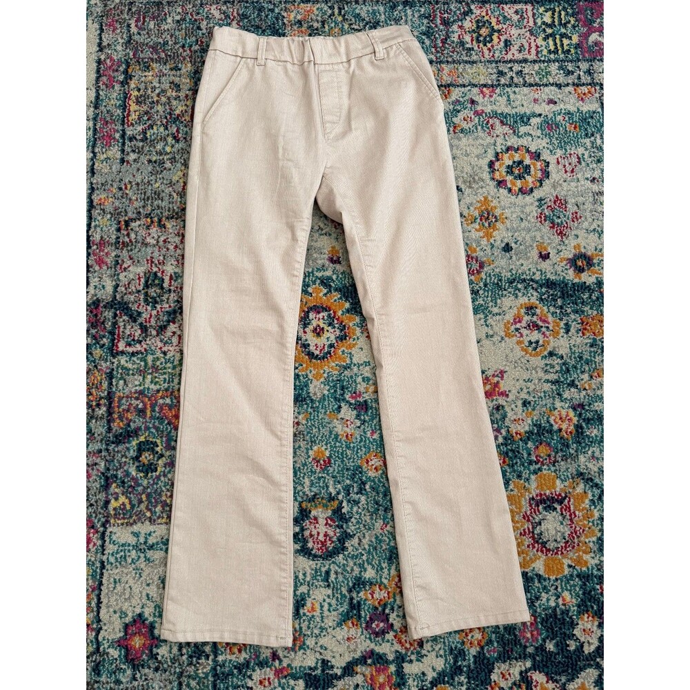 Bevy Flog Nansi Pants Women's Size 29 Beige Stretch Pull On Pants Belt‎ Loops